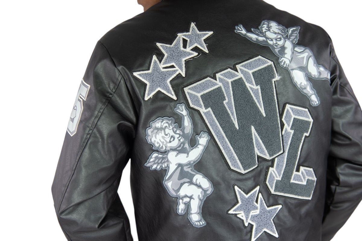 Rebel Minds - world champs PU Jacket - black