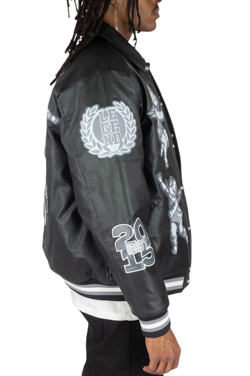 Rebel Minds - world champs PU Jacket - black