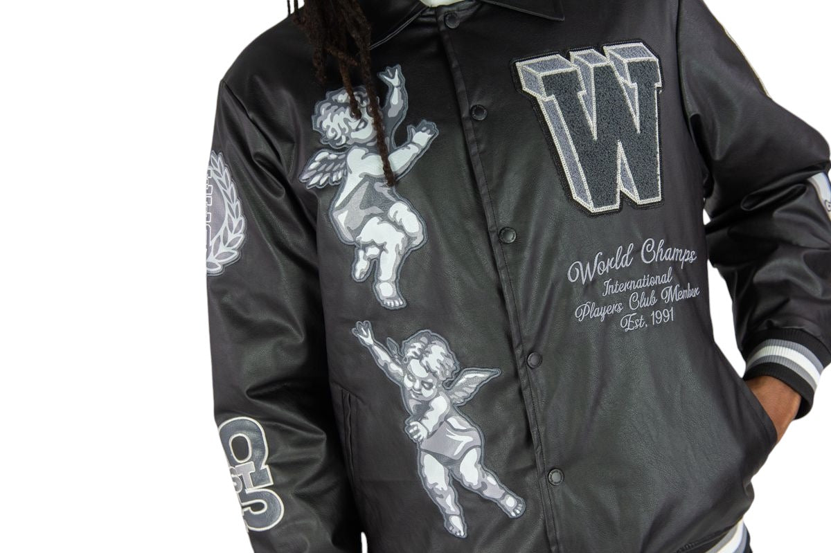 Rebel Minds - world champs PU Jacket - black