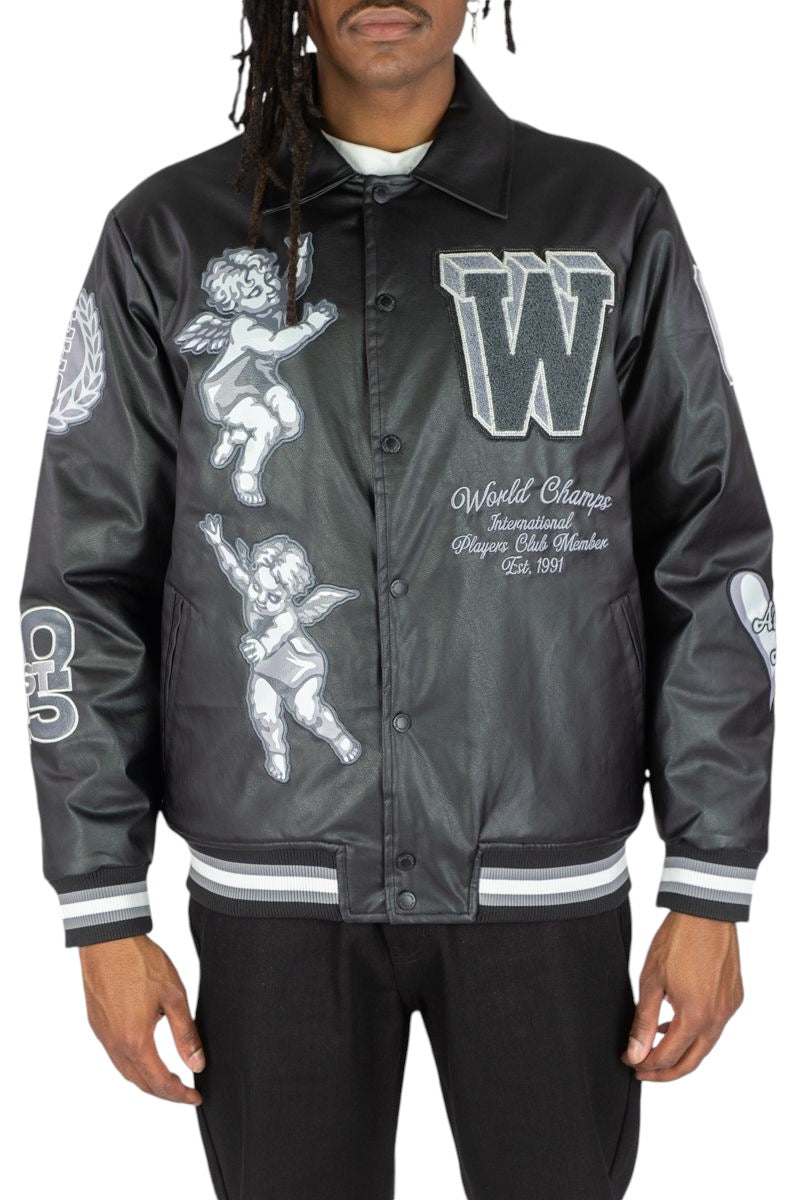 Rebel Minds - world champs PU Jacket - black