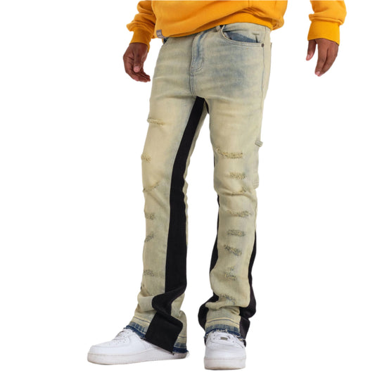 Sugar Hill Ocatavian Stacked Jeans w/black corduroy