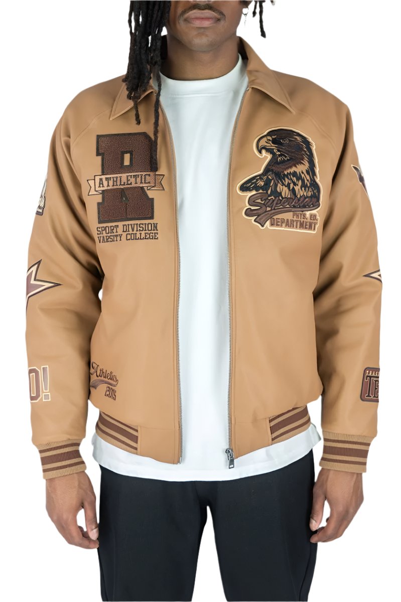 Rebel Minds Eagle USA Pu Jacket