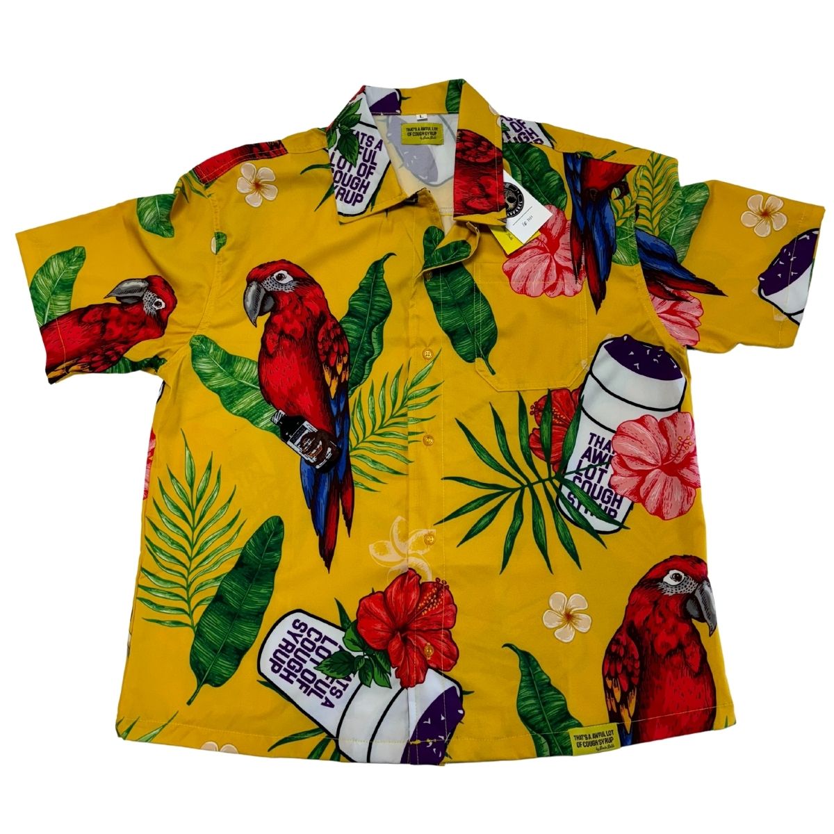 Awful Lotta Cough Syrup Button Up