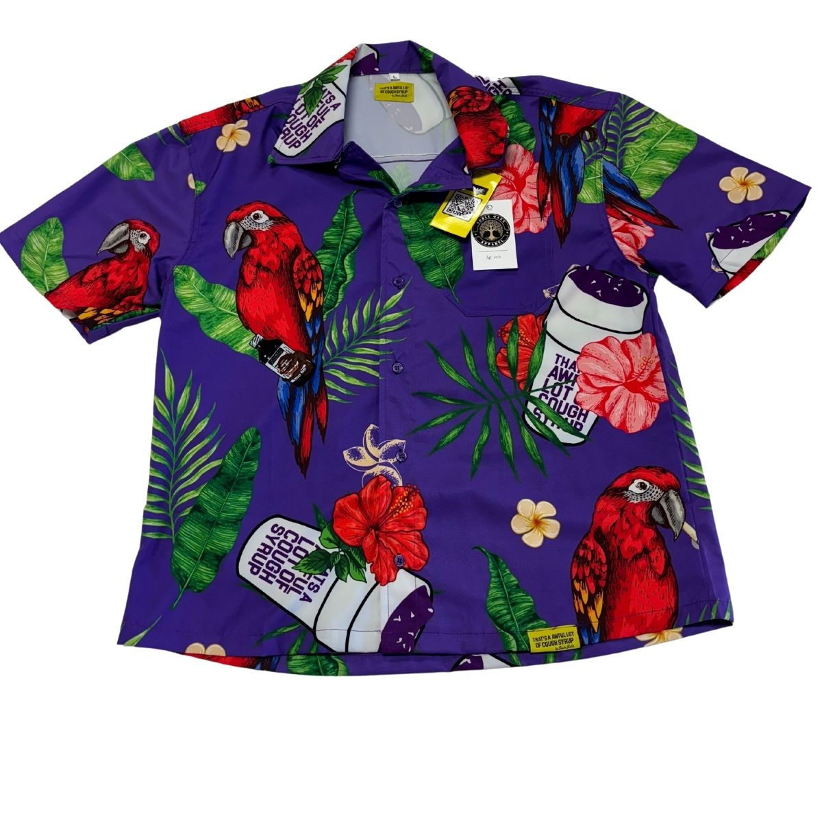 Awful Lotta Cough Syrup Button Up