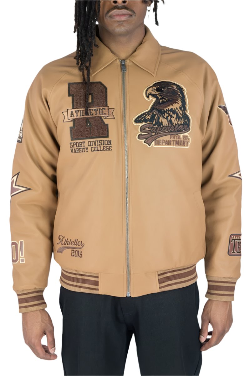 Rebel Minds Eagle USA Pu Jacket